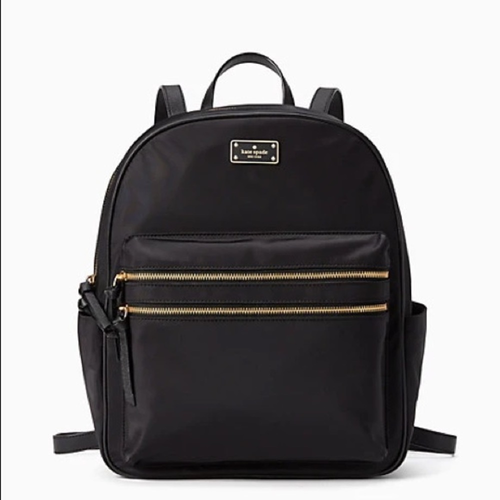 Black Nylon Kate Spade Wilson Road Laptop Backpack